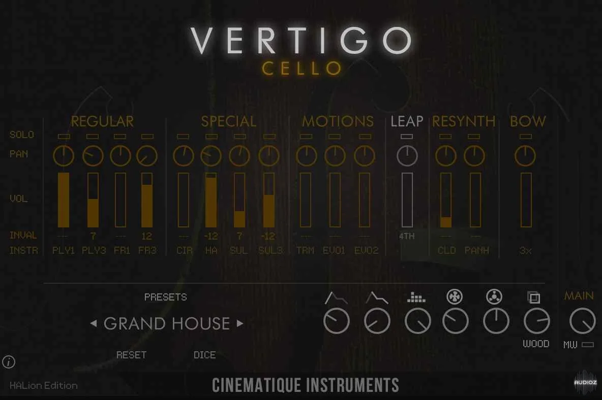Cinematique Instruments Vertigo Cello Content for HALion